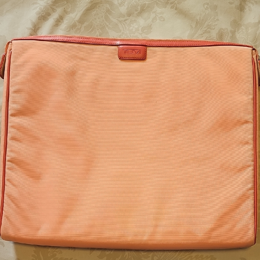 XL Tumi Leather Trimmed Laptop Computer Accessories Case